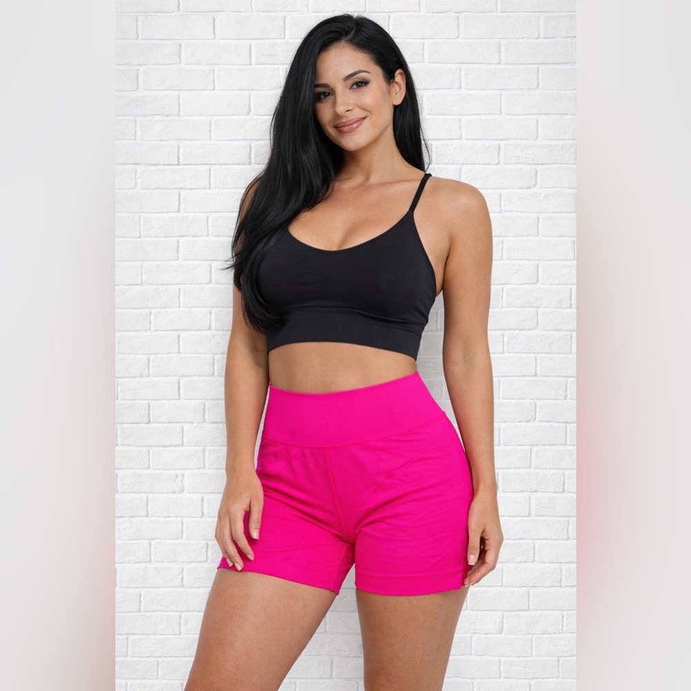ZYIA Active Hot Pink Biker Shorts - Picture 5 of 5